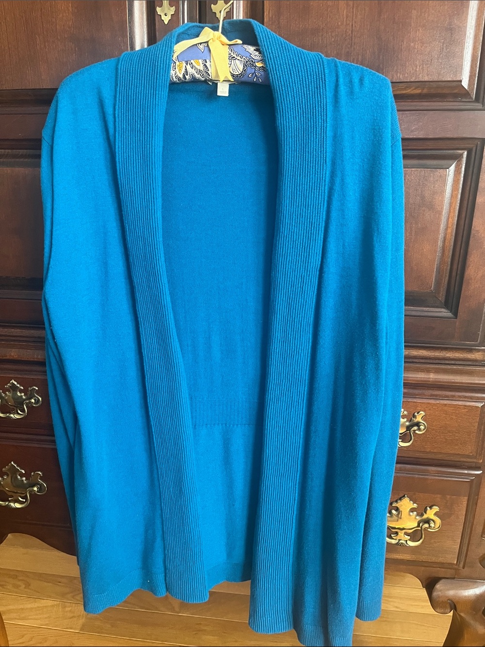 Talbots Teal Open-Front Women's Cardigan